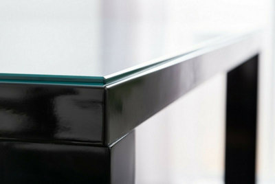 Furniturebox Rectangular Clear Tempered Glass Dining Table Top ...
