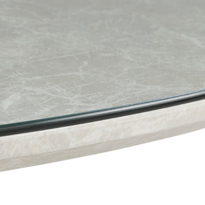Furniturebox Round Tempered Glass Table Protector Topper 100cm