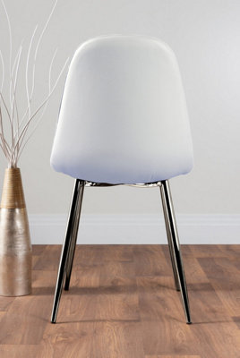 Furniturebox Seattle Scandi Inspired Glass and Black Metal Leg Square Dining Table & 4 Blue Calla Velvet Black Leg Chairs