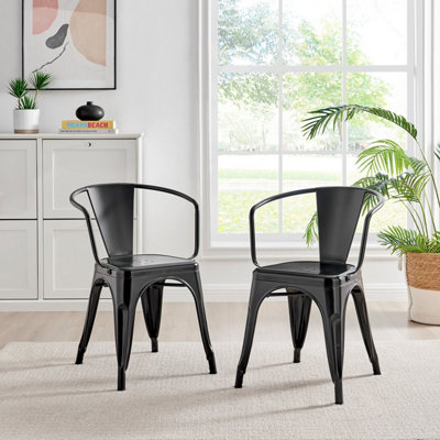 Comfortable metal deals dining chairs