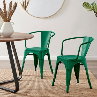 Teal metal dining online chairs