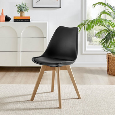 Black minimalist 2024 dining chair