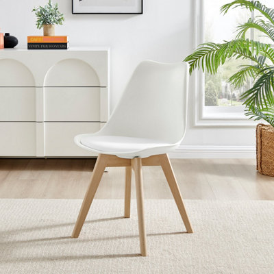 Wooden scandi on sale dining chairs