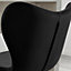 Furniturebox UK 2x Bar Stool Chair - Kady Black Velvet Upholstered Dining Chair Black Metal Legs - MDining Kitchen Furniture