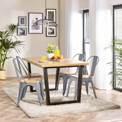 Old table modern chairs online