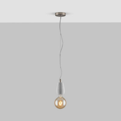 Furniturebox UK Alice Grey Concrete Pendant Ceiling Light