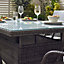 Furniturebox UK Antigua Grey 6 Seat Rattan Outdoor Garden Dining Set, PE Rattan, 6 Chairs 1 Glass Top Outdoor Table
