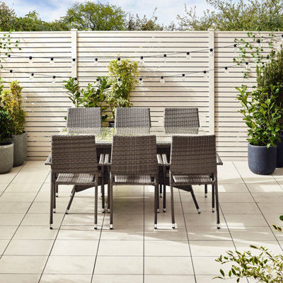 Tile top patio table deals with 6 chairs