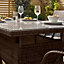 Furniturebox UK Antigua Light Brown 6 Seat Rattan Outdoor Garden Dining Set, PE Rattan, 6 Chairs 1 Glass Top Outdoor Table