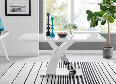 Furniturebox UK Dining Chairs - Milan Modern Stylish Gold Hatched