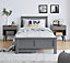 Furniturebox UK Azure Grey Wooden Solid Pine Quality Single Bed Frame (Single Bed Frame Only) Modern Simple Design