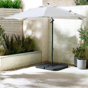 Furniturebox UK Cantilever Cream Square Outdoor Parasol Only (No Base)