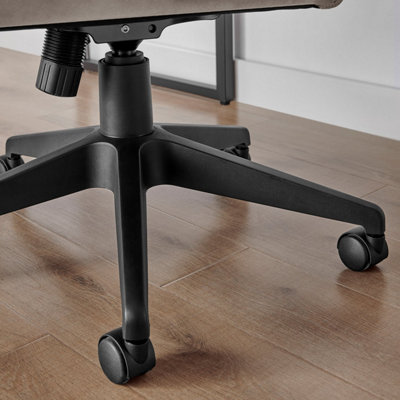 Furniturebox UK Centro Cappuccino Beige Velvet Office Chair