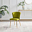 Furniturebox UK Dining Chair - 2x Danica Bottle Green Velvet Upholstered Dining Chair Gold  Legs - Modern Meets Vintage Glam