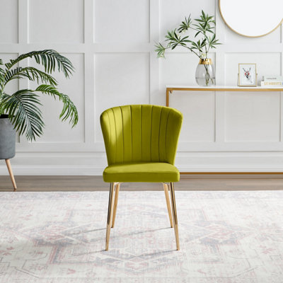 Furniturebox UK Dining Chair 2x Danica Bottle Green Velvet