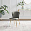 Furniturebox UK Dining Chair - 2x Danica Pale Grey Velvet Upholstered Dining Chair Gold  Legs - Modern Meets Vintage Glam