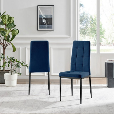 Navy upholstered deals dining chair