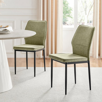 Dark green upholstered on sale dining chairs