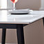 Furniturebox UK Dining Table - Sofia White Dining Table Black Legs - 4 Seater Family Dinner Table - FSC Wood - Made In Ukraine