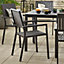 Furniturebox UK Dubai Grey Metal & Wood Effect 8 Seat Outdoor Garden Dining Set, 8 chairs + garden table, Modern Furniture Set