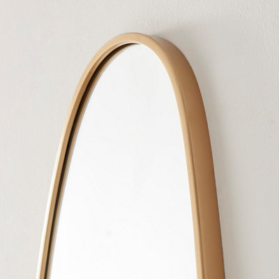 Furniturebox UK Elodie Abstract Pebble Wall Mirror with Gold Frame