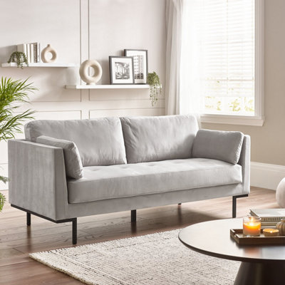 Velvet deals taupe sofa