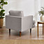 Furniturebox UK Fabric Armchair - 'Fleur' Upholstered Beige Armchair - 100% Eco Recycled Fabric - Modern Living Room Furniture