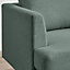 Furniturebox UK Fabric Armchair - 'Fleur' Upholstered Green Armchair - 100% Eco Recycled Fabric - Modern Living Room Furniture