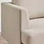 Furniturebox UK Fabric Sofa - 'Fleur' 2 Seater Upholstered Cream Sofa - 100% Eco Recycled Fabric - Modern Living Room Furniture