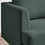 Furniturebox UK Fabric Sofa - 'Fleur' 3 Seater Upholstered Green Sofa - 100% Eco Recycled Fabric - Modern Living Room Furniture