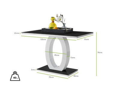 Furniturebox UK Giovani 4 Black Dining Table & 4 Green Velvet Milan Gold Leg Chairs