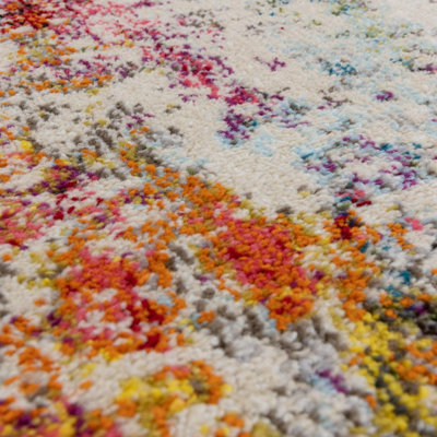 Furniturebox UK Haze Abstract Multicolour Rug 120x170