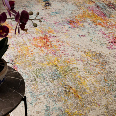 Furniturebox UK Haze Abstract Multicolour Rug 160x230