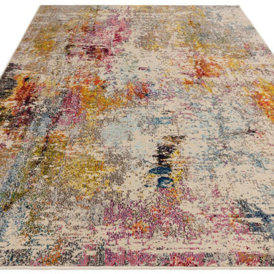 Furniturebox UK Haze Abstract Multicolour Rug 160x230