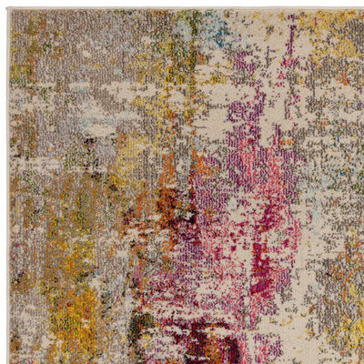 Furniturebox UK Haze Abstract Multicolour Rug 160x230