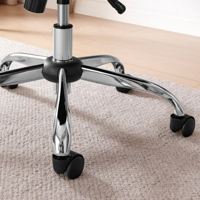 Furniturebox UK Hoomz Cream fabric and Wood Office Chair