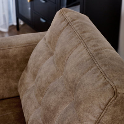 Furniturebox UK Jolene Brown Faux Leather Armchair