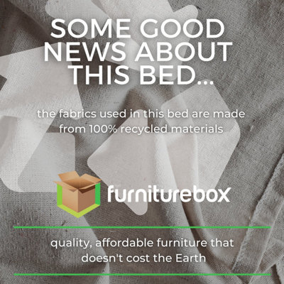 Furniturebox UK King Size Bed - 'Hana' Upholstered Green Kingsize Bed Frame Only (No Mattress) - 100% Recycled Eco Fabric