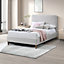 Furniturebox UK King Size Bed - 'Romy' Upholstered Cream Kingsize Bed Frame Only (No Mattress) - 100% Recycled Eco Fabric