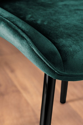 Furniturebox UK Leonardo 4 Gold Dining Table and 4 Green Pesaro Black Leg Chairs