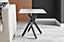 Furniturebox UK Leonardo Side Table With White Glass Marble Effect Top And Black Legs