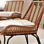 Furniturebox UK Lisbon Natural Beige Wicker Style Rattan Outdoor Garden Sofa & Chair Set, PE Rattan & Greige Beige Cushions