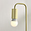Furniturebox UK Lola Brass Industrial Table Desk Lamp
