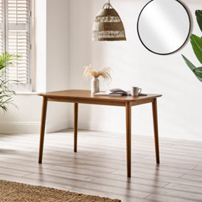 Furniturebox UK Lynton Small Walnut Effect Solid Wood Dining Table