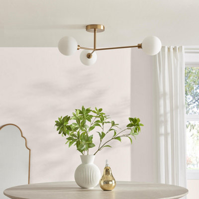 Furniturebox UK Martha 3 Frosted Glass Globes Ceiling Light