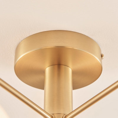 Furniturebox UK Martha 3 Frosted Glass Globes Ceiling Light