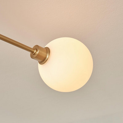 Furniturebox UK Martha 3 Frosted Glass Globes Ceiling Light