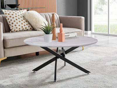 Marble effect deals round coffee table