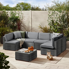 Merton 7 piece online rattan sectional