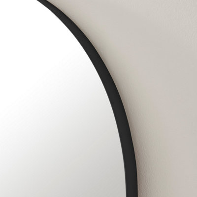 Furniturebox UK Ottilie Large Full Length Black Arch Wall Mirror